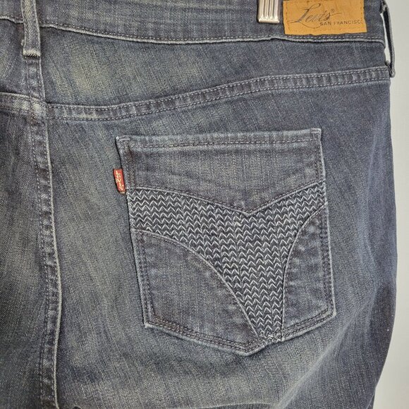 Levi's San Francisco 22W Dark Wash Denim Blue Bold Curve Bootcut Jeans - Picture 9 of 9